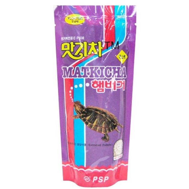 PSP 맛기차 햄버거 거북이 사료 1팩 160g