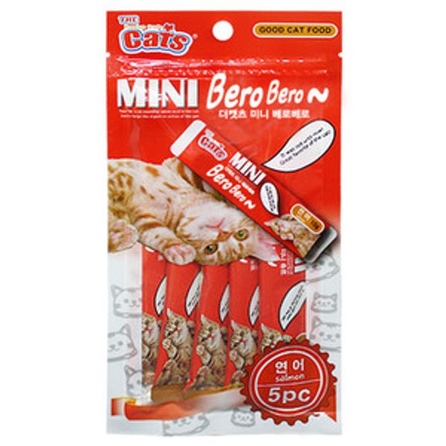더캣츠  미니베로베로 연어 5p 고양이 간식