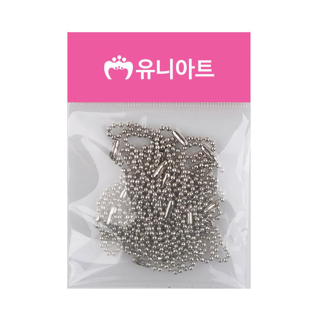 유니아트 (쇠재료) 군번줄 은색 15cm (20개입)