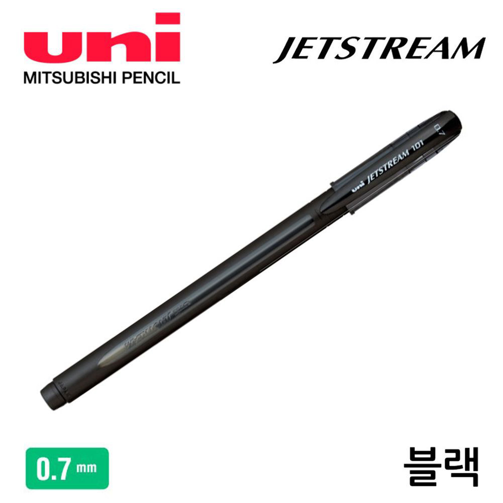 제트스트림 101 캡식 볼펜 0.7mm 1다스(12개입)(블랙)