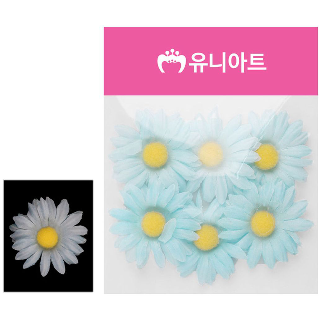 유니아트 (조화꽃) 1500 뿅국화 (하늘)