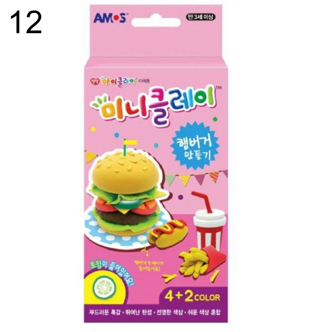 3000 미니클레이 햄버거만들기 87x42x155mm 12개