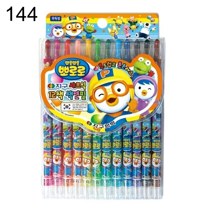 샤프식색연필 뽀로로 12색 144세트
