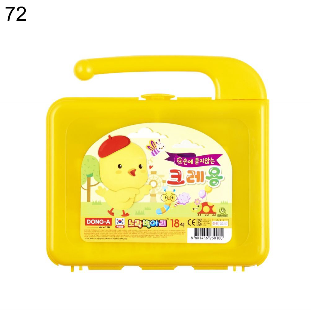 크레파스 18색 노랑병아리 72세트