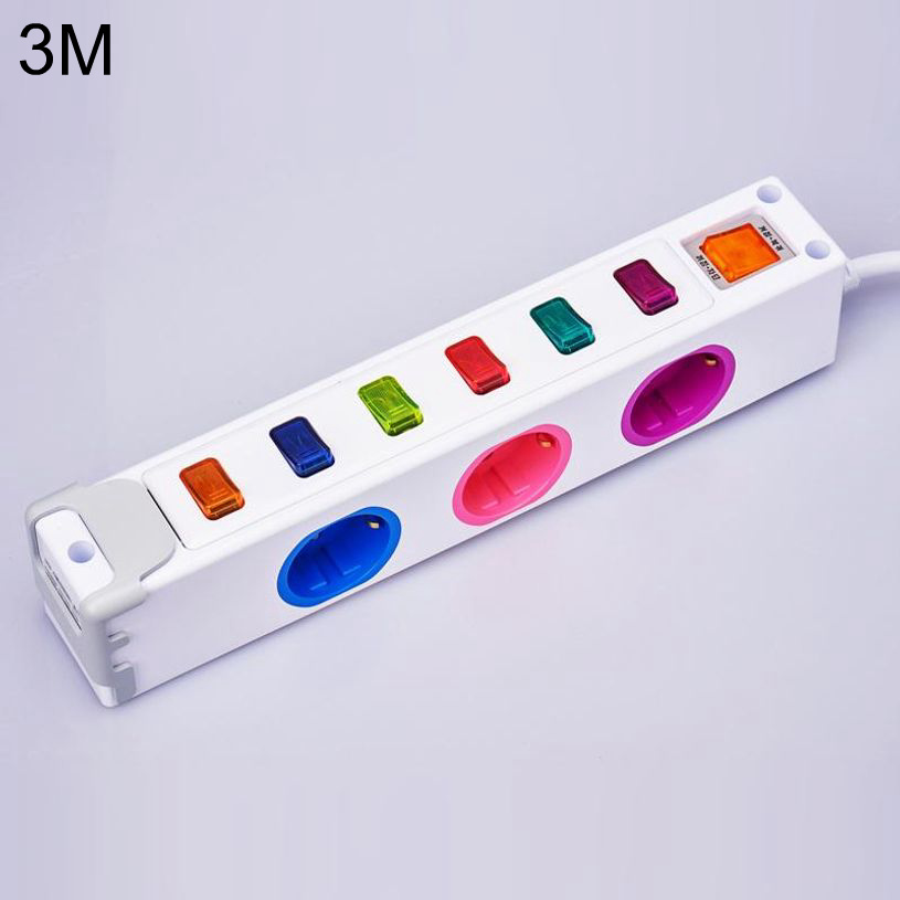 옆으로 멀티탭 (6구 16A 2800W 3M 개별스위치) +2포트