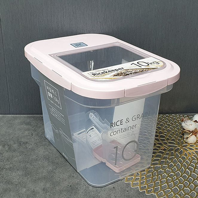 주방용품 쌀통 라이스키퍼 10kg 핑크