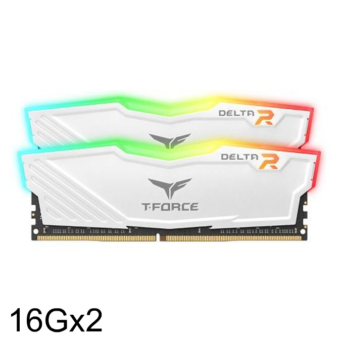DDR4 32G PC4-25600 CL16-20-20 Delta RGB화이트16Gx2