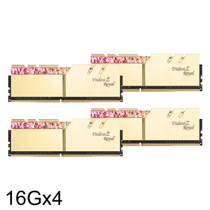 DDR4 64G PC4-25600 CL16 TRIDENT Z ROYAL골드(16Gx4)