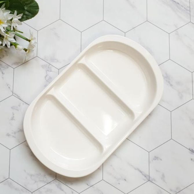 반찬그릇 찬기 접시 직3절 안전한 멜라민수지 1P 출고