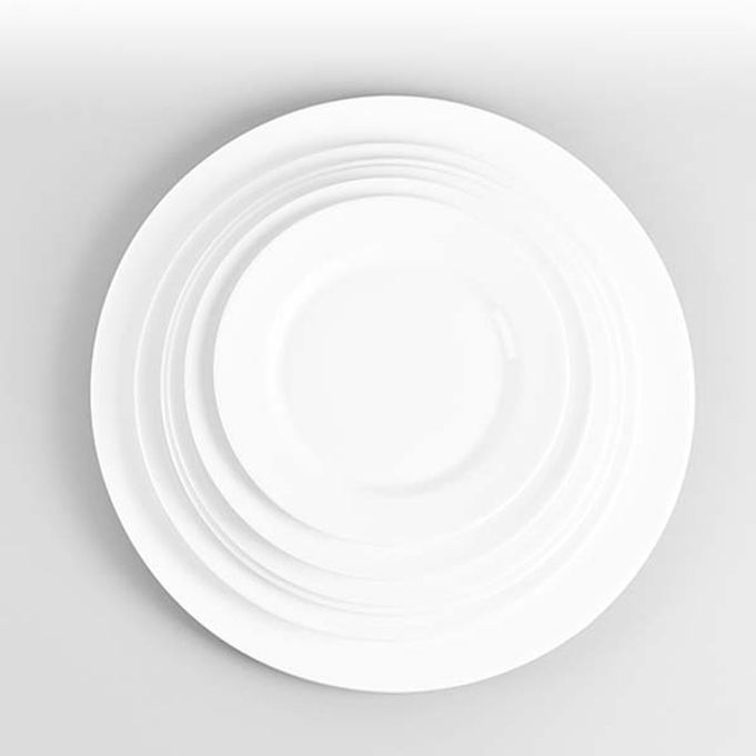 원형접시 도자기 접시 양식기 디저트 카페 접시 9.5in