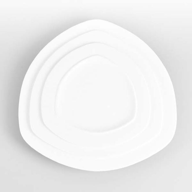 삼각접시 도자기 접시 양식기 한식당 카페 접시 8in