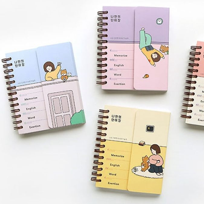 핑크풋 단어장 노트 수첩 암기장 암기 노트 보리