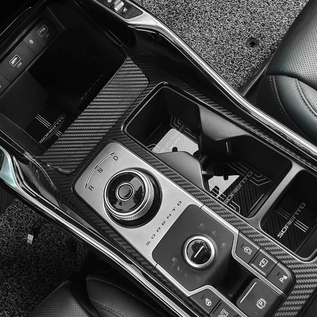 쏘렌토 MQ4 카이만 카본스타일 컵홀더 도어캐치