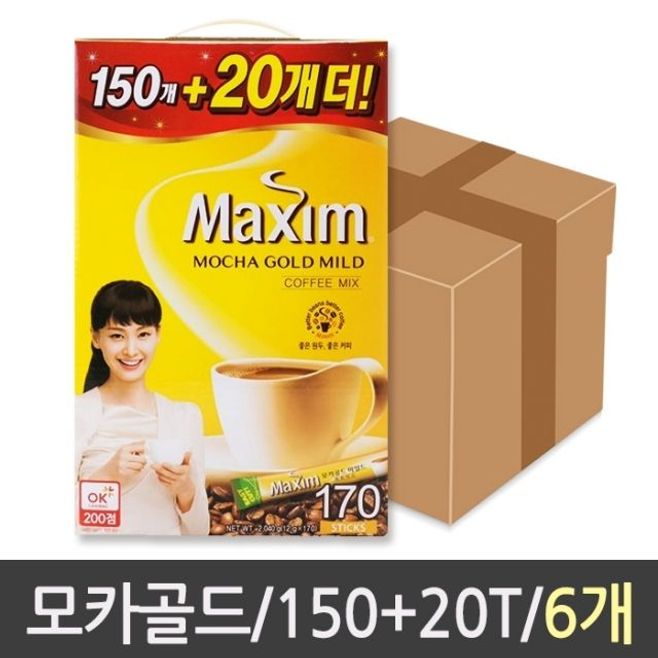 맥심 모카골드 마일드 커피믹스 150T 20T 6개