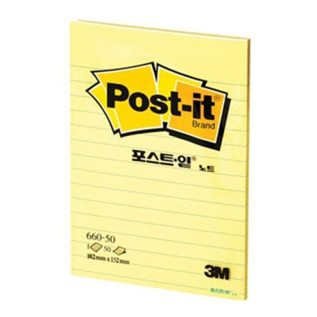 3M 포스트잍 660-L /옐로우/50장/102152