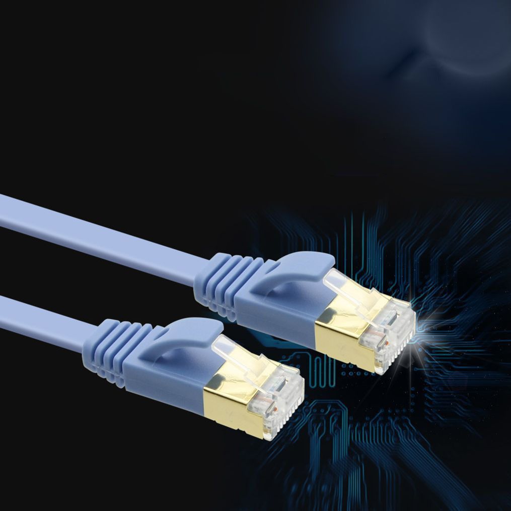 Coms 랜케이블 Cat7 플랫 10M 랜선 인터넷선 케이블