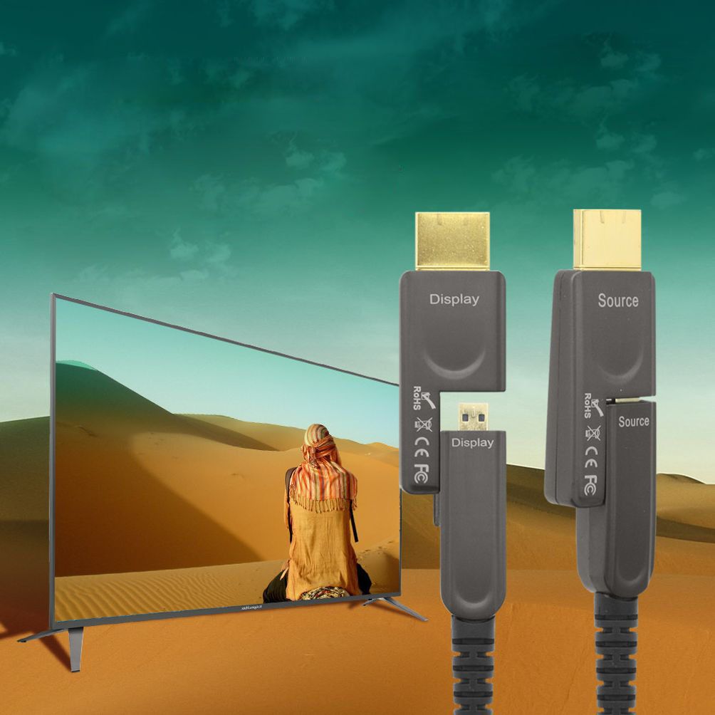 Coms HDMI 리피터 분리형 광케이블 10M HDMI 케이블