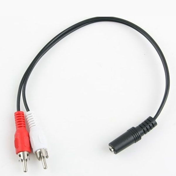 스테레오 젠더 Y형 (3.5 F RCA Mx2) 25cm 음향 케이블