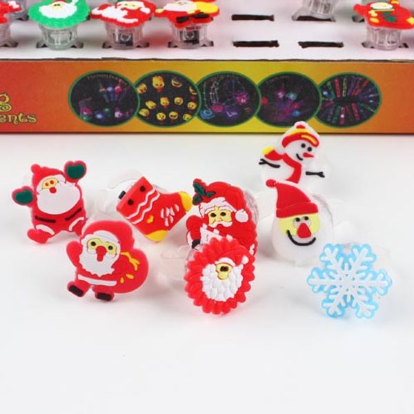 학원 팬시 선물 크리스마스 LED 젤리반지 50개