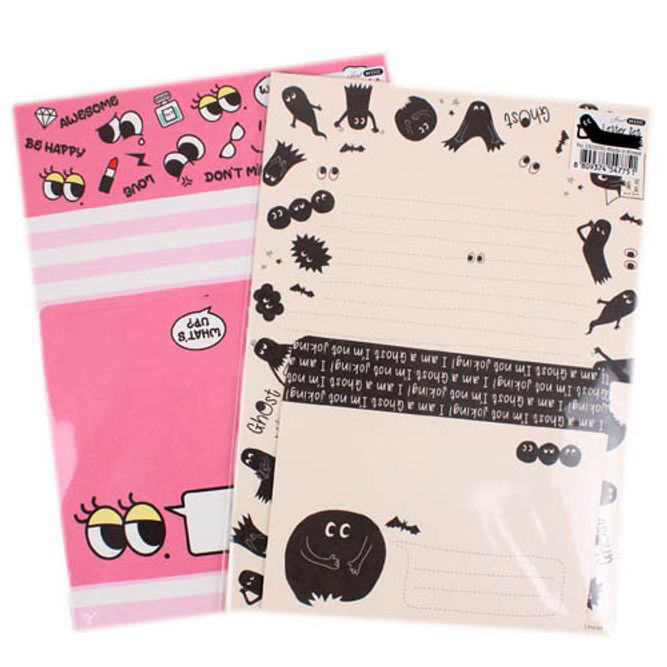 학원답례 생일답례 1000 빅아이 편지지 10개