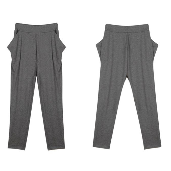 주머니 여성 밴딩팬츠 츄리닝 여자 밴딩바지 배기팬츠