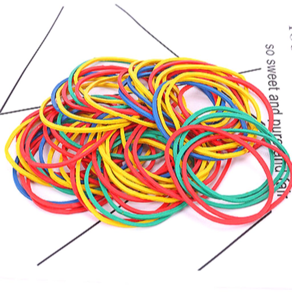 컬러 고무줄 80P