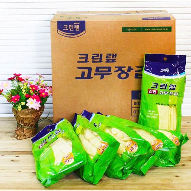 (BOX)크린랩 간편 고무장갑 30개입