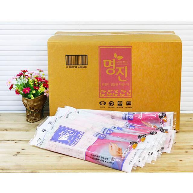 (BOX)명진 고무장갑(바이리빙 중)핑크_100개입-박스