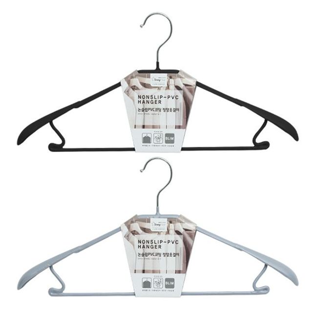 논슬립 PVC코팅 정장옷걸이
