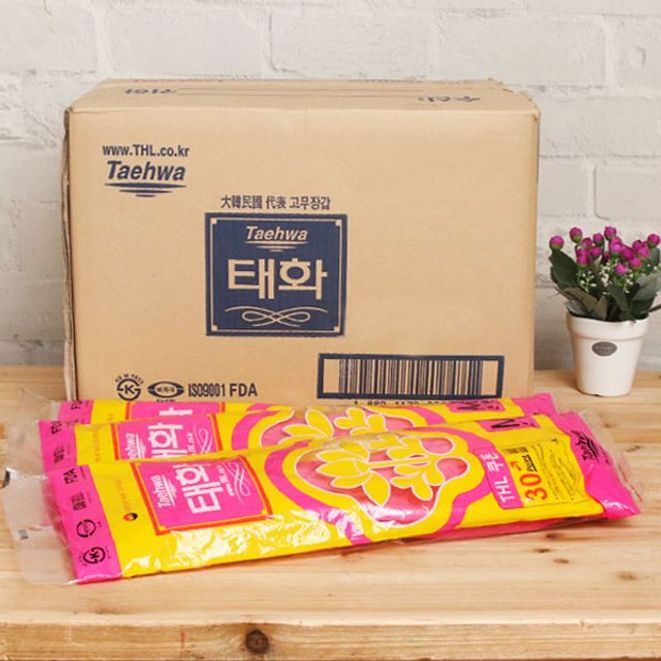 (BOX)태화 고무장갑 (M 선밴)_핑크_100켤레