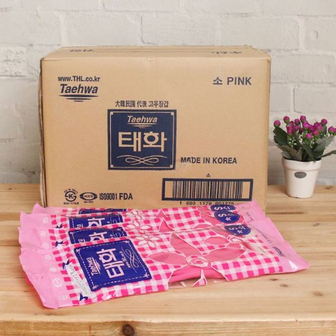 (BOX)태화 고무장갑 (S 미니)_핑크_100켤레
