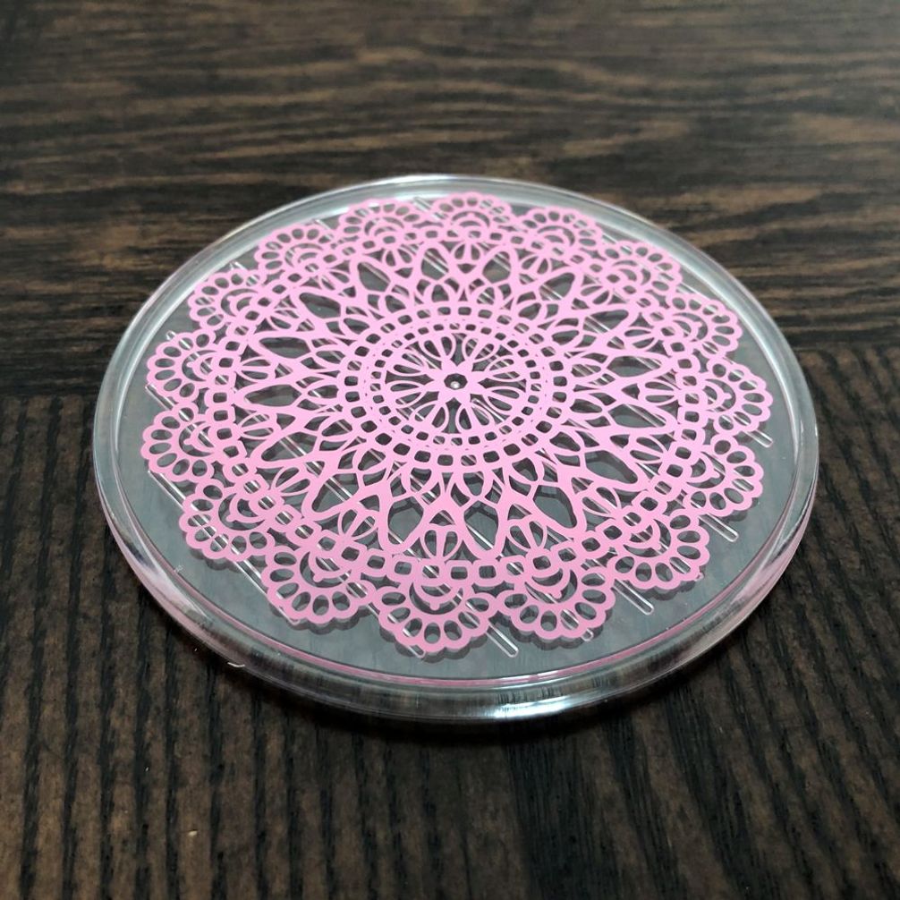 결로방지 컵받침(핑크) 2P 찻잔받침 티코스터 홈카페