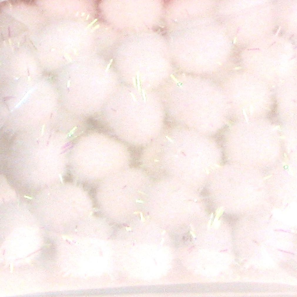 반짝이 뿅뿅이 흰색 솜방울 크리스마스 겨울 눈 8mm