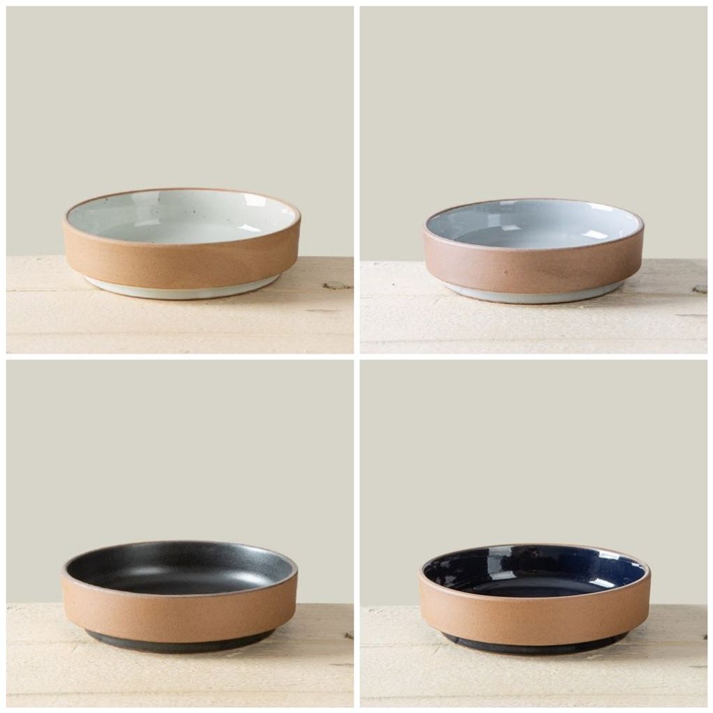 이천도자기 순수화 원형 찬합 16cm 찬기 그릇