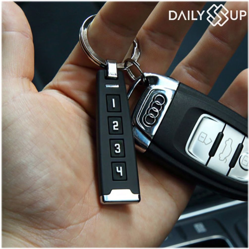 (DailySSuup) QM5 슬림 키홀더 실버 메탈 넘버링