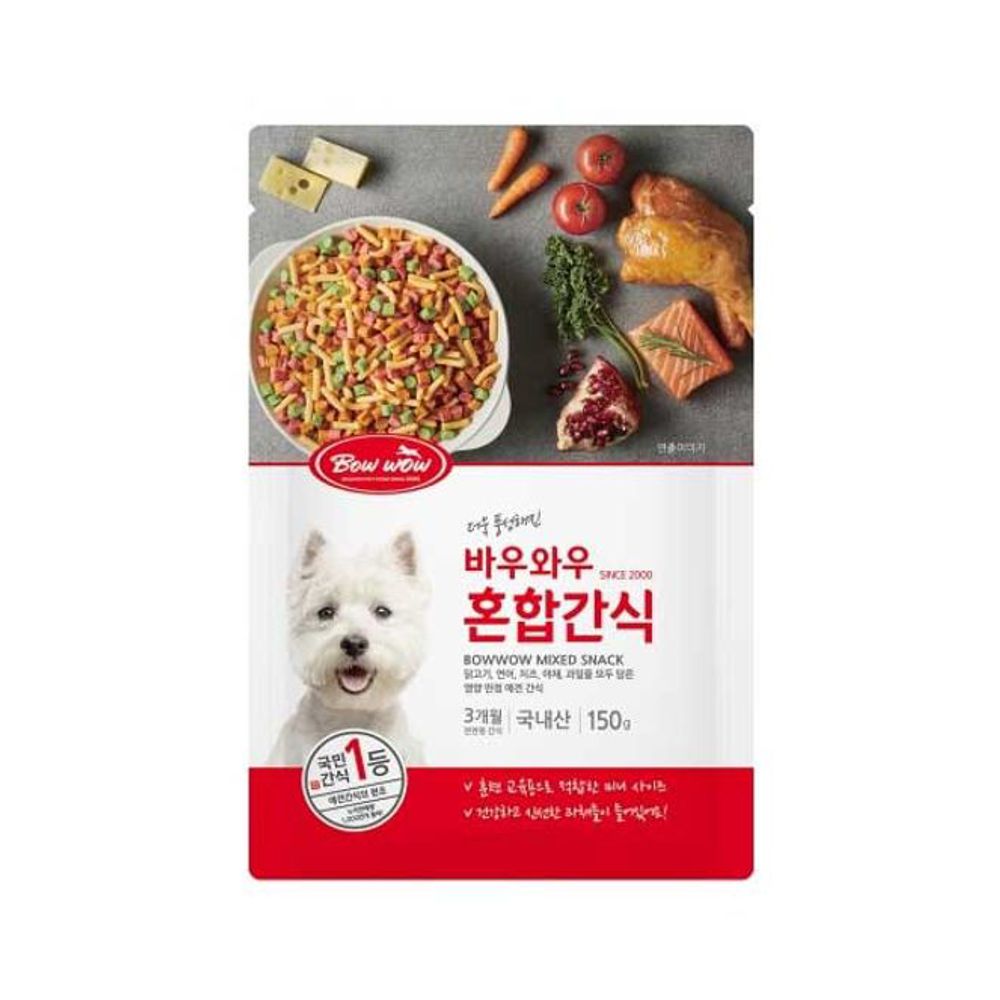 애견간식 바우와우 혼합간식 1팩 150g