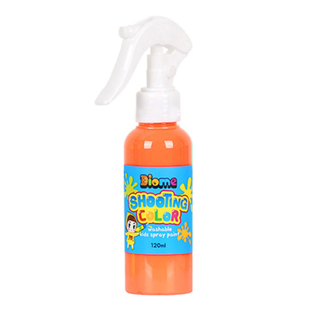 미술놀이 스프레이 물감 슈팅 컬러 120ml (형광주황)