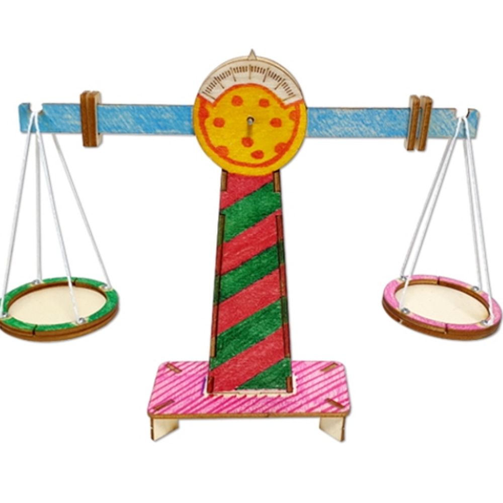 유아미술 어린이용 나무DIY 저울 만들기