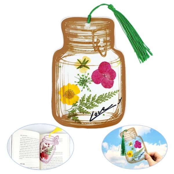 만들기diy 어린이집 유치원 어린이 미술 압화꽃 투명 책갈피만들기3