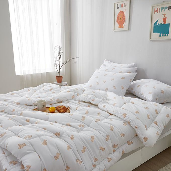 J리빙 쿠키 소프트 차렵이불 슈퍼싱글화이트