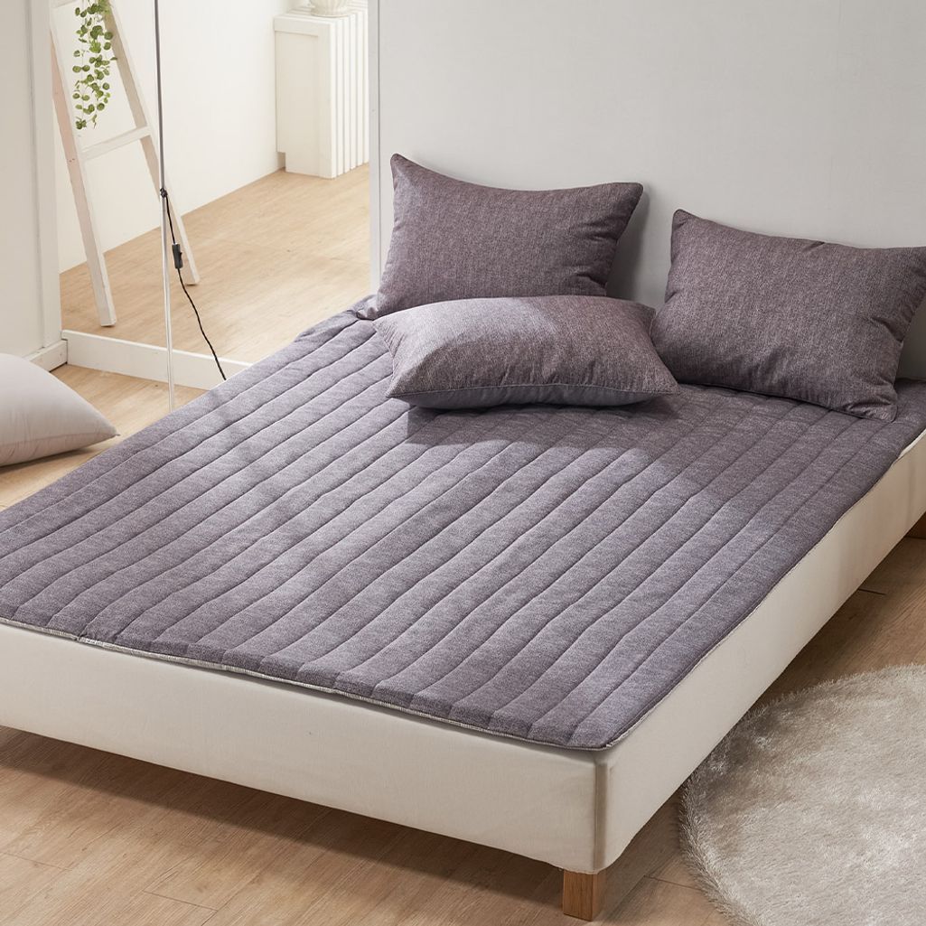 J리빙 마이크로 온수매트커버 Q차콜