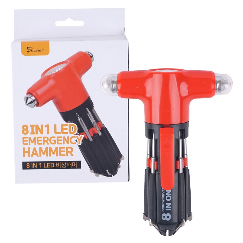 8 in 1 LED 비상해머