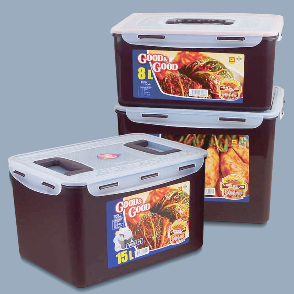 굿앤굿 핸디락 김치통 8L/12L 김치보관 밀폐용기