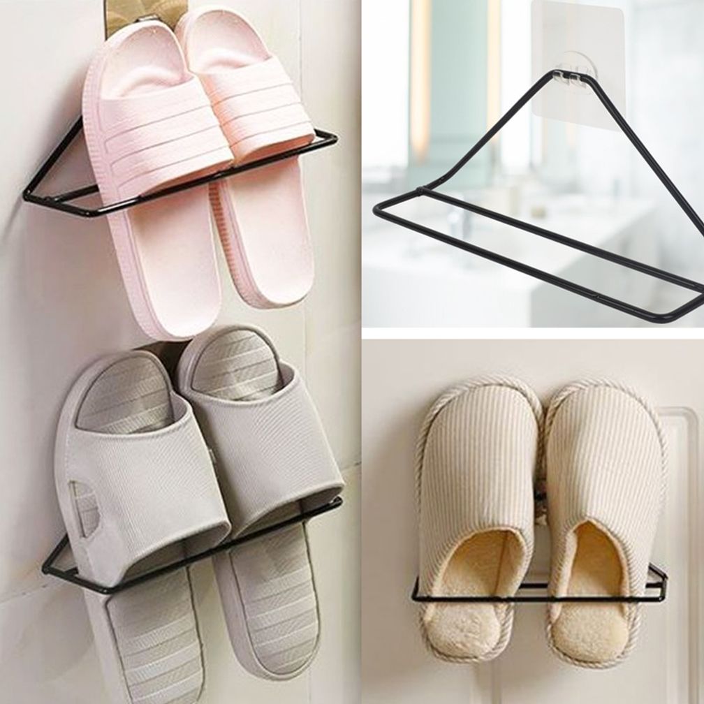 부착식 실내화 거치대 슬리퍼 꽂이 슬리퍼 정리대