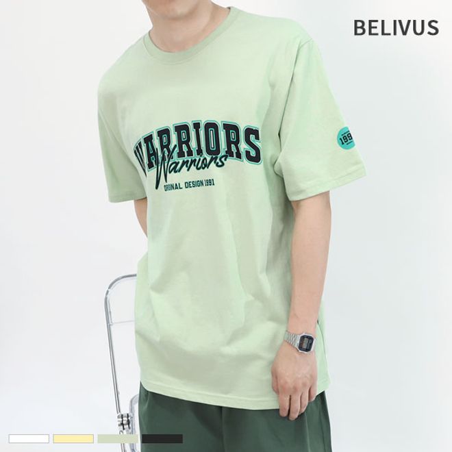 빌리버스 남자 반팔티 BVA005 여름 레터링 티셔츠
