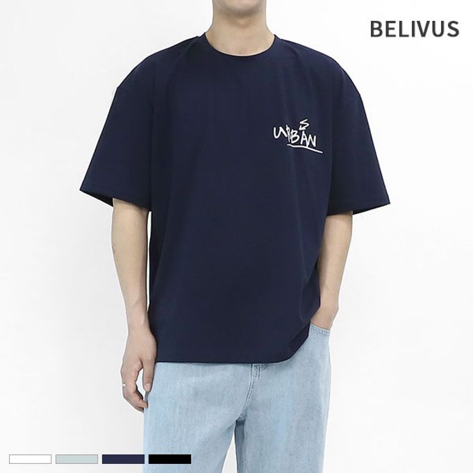빌리버스 남자 반팔티 BBN134 여름 라운드 면 티셔츠