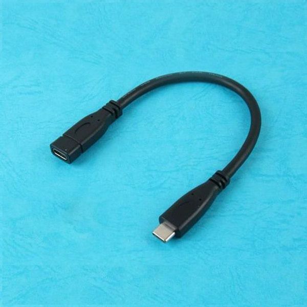 USB 3.1 젠더(타입 C) M F 연장형 20cm 블랙