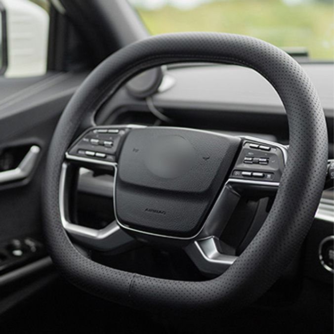 봉고3 04년~ D컷전용 순정 가죽 핸들커버 블랙 타공