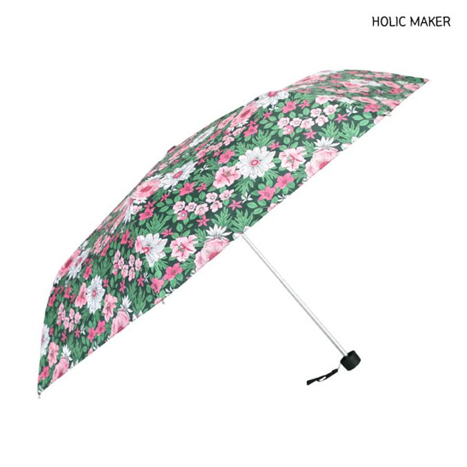 홀릭메이커 여자 양우산 HODR055 플라워 패턴 수동 가벼운 우양산