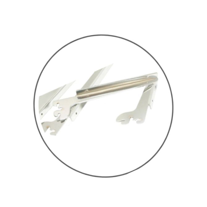 찬넬목재용 크롬 350mm 좌 찬넬선반용 35피치